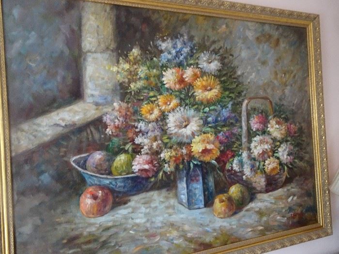 Oil on Canvas - Floral & Fruit