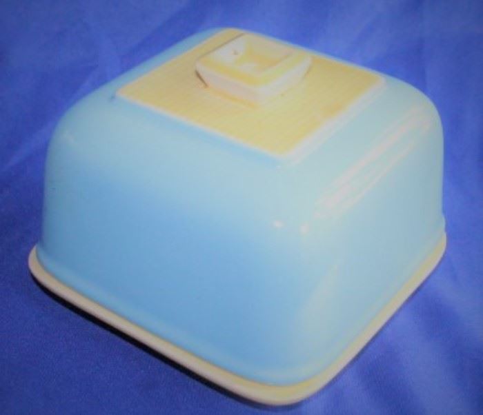Vintage square butter or refrigerator plate