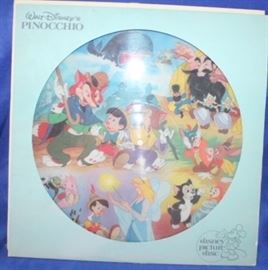 Small group if Disney Picture Records Pinocchio