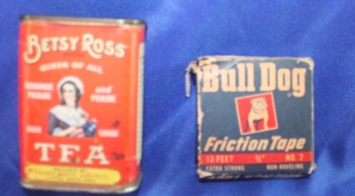 Vintage tins be and advertising