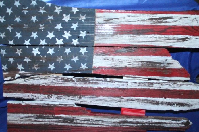 Wood American Flag