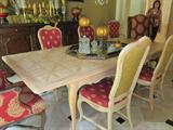 Country French Hickory Table and 6 Chairs