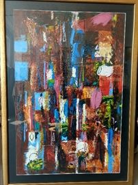 Large, original abstract oil on canvas, by Russian artist Dmitriy Proshkin, currently living in Chattanooga, TN.