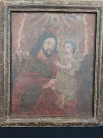 Original 18th century oil on board Russian icon.