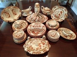 75-Piece Set of Copeland Spode "Indian Tree" (England) old mark, w/nice serving pieces!                                  Produced from 1879 - 1994.