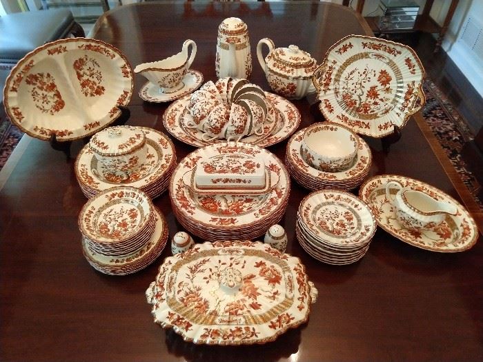 75-Piece Set of Copeland Spode "Indian Tree" (England) old mark, w/nice serving pieces! Produced from 1879 - 1994.