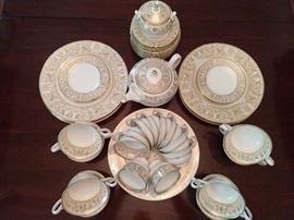 48-piece set of Wedgwood "Gold Florentine" (W 4219) china; produced form 1961 - 1986.