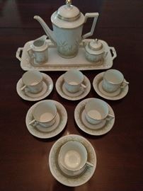 SWEET porcelain tea set, by Kaiser (W. Germany) "Artemis" pattern; production dates: 1981 - 1987.