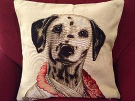 Love her! Sprightly, yet spoiled Dalmatian  princess, so loved by her honey, that her gave her a pearly necklace.