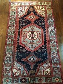 LOVE this vintage hand woven Persian Viss Heriz rug, 100% wool face, measures 4' 3" x 7' 3".