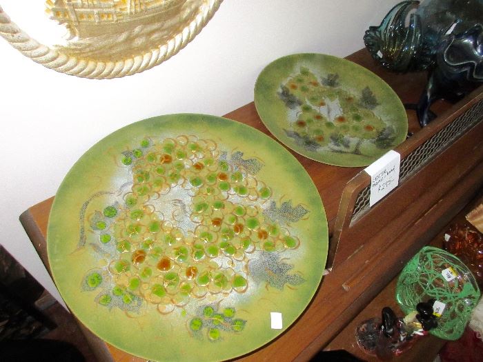 Sasha Brastoff enamel/copper trays