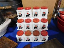 Milk glass spice jar