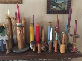 Antique Wooden Spools