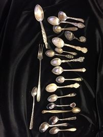 Antique silver spoons