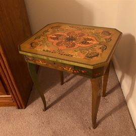 Musical inlaid table