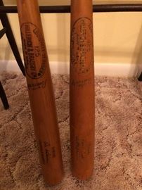 Louisville slugger baseball bats and balls