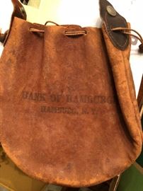 Vintage suede bank bag