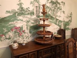 Five tier pineapple lazy susan