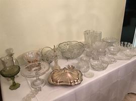 Crystal, glass, serving pueces