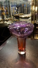 Pink Art Glass Vase.