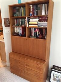 Danish Teak Bookcase Desk Secretary Designed by Poul Hundevad
