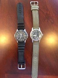 Luminox Navy Seal Colormark Watch - Black Dial Stainless Steel Case  and  Bulova Round Face Black Dial with Sub Dial