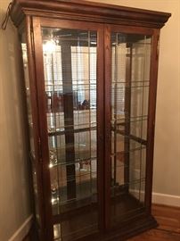 Lighted Display Cabinet with Glass Front