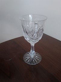 10 Czechoslavakian crystal wine glasses
