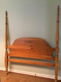 headboard to princess bed; set includes headboard, footboard, side rails, canopy, dresser with oval mirror