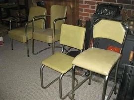 vinyl covered chairs