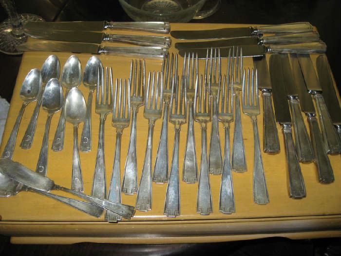set of sterling (lacks some spoons)