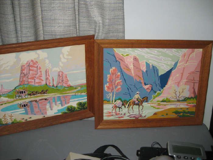 western scene paint by number