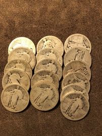Standing Liberty Quarters