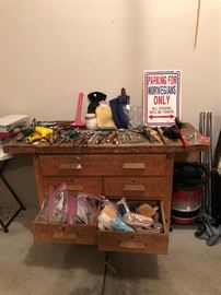 Antique Wooden Work Bench