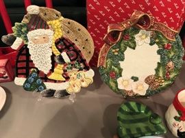 Fitz and Floyd Christmas Plates