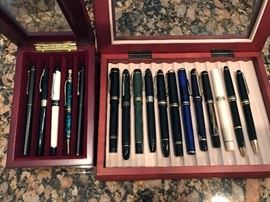 Fountain Pens and Display Cases