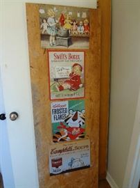 Reproduction Tin Signs--Borax, Kellogg's Frosted Flakes, Campbell's Soups