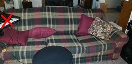 plaid sofa