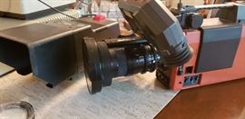 professional vintage "news" camera and viewer used to film "Death by Love"