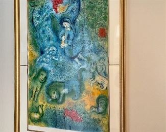 This is an enlarged Poster Copy Print of "Die Zauberflote" (The Magic Flute) by Marc Chagall.  The original poster was made for the Mozart Metropolitan Opera