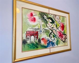 This is an enlarged Poster Copy Print of "Romeo and Juliet" Paris, L'Opera le Plafond de Chagall 1965" by Marc Chagall.  The original poster was made for the Paris, L'Opera.