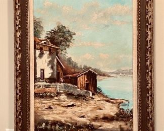 Risetto Signed Oil on Canvas Painting