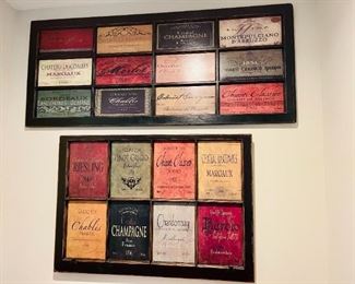 Vintage Wine Label Art x 2