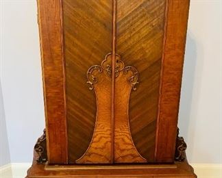 Antique Armoire with Large Bottom Drawer Circa 1920