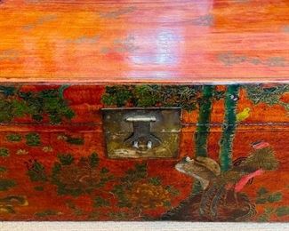 Antique Chinese Leather Trunk