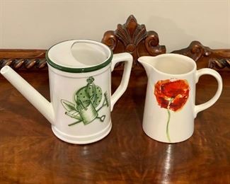 TIFFANY & Co. Watering Can - Extremely RARE!!!  TIFFANY & Co. Blossom Ivory Water Pitcher - RARE.      ** MINT - BRAND NEW Like Condition **