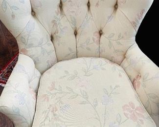 Linen Upholstered Wingback Club Chairs (Set of 2 - Pair)