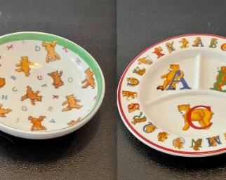 Tiffany Co. Alphabet Bear Porcelain China Mug  Dish Set  Alphabet Bear Porcelain Bowl  Cup Set ** MINT - BRAND NEW Like Condition - NEVER been used.  **