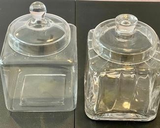 Glass Canisters Large Clear Apothecary Jars Cookie Storage with Lids