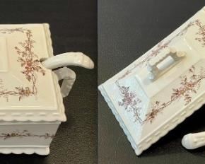 Vintage Rectangular Covered Tureen with Ladle